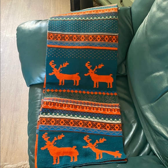 Festive Reindeer Sweater - Teal and Orange - Picture 5 of 5